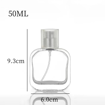 Refillable perfume glass bottle