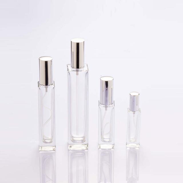 Square shape perfume glass bottles