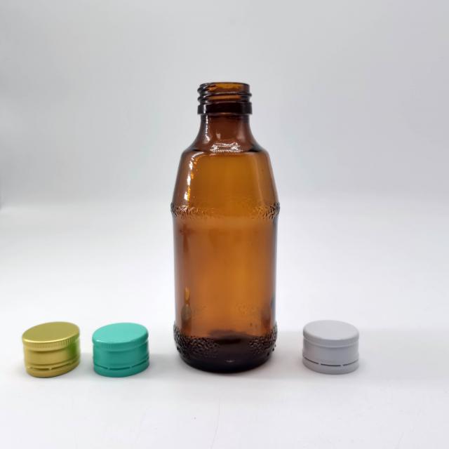200ml amber syrup glass bottle