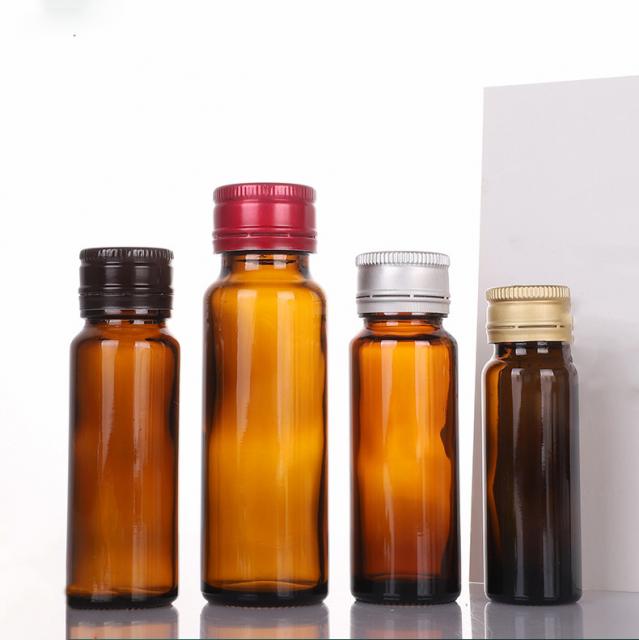 Amber Syrup glass bottles