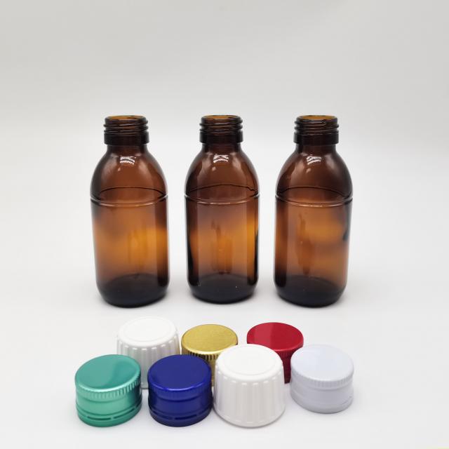 Amber cough syrup bottle