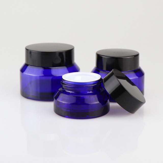 Blue oblique shoulder cream Jar